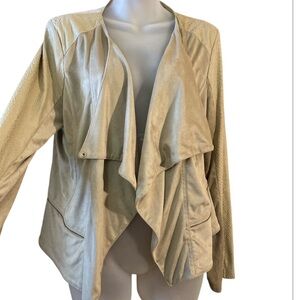 Daytrip draped cardigan soft neutral size large open front blazer